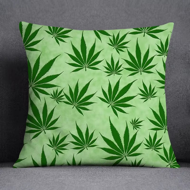 45*45 Cm Bob Weed Asaba ASABA Theme Pillow Set Decoration Green Leaf Throw as Home Box
