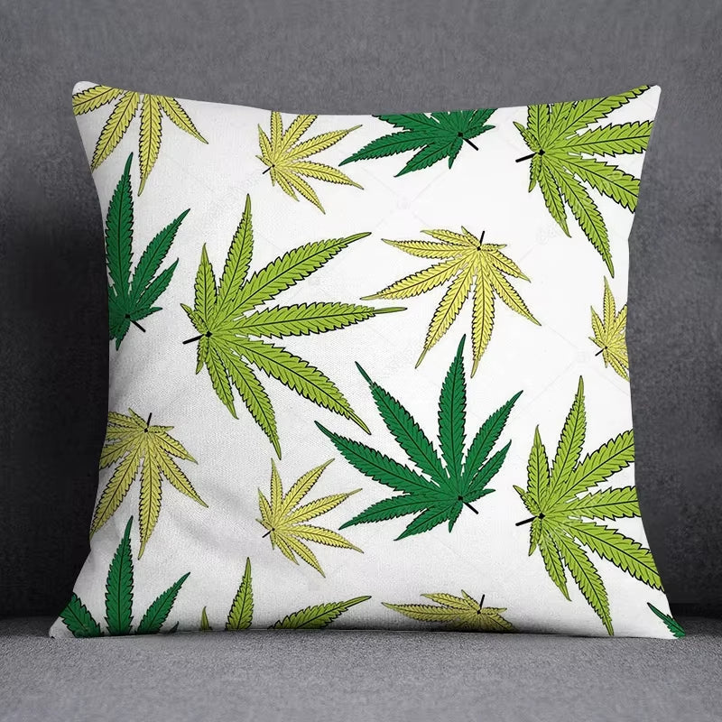 45*45 Cm Bob Weed Asaba ASABA Theme Pillow Set Decoration Green Leaf Throw as Home Box