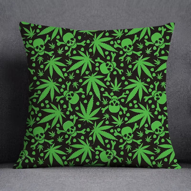 45*45 Cm Bob Weed Asaba ASABA Theme Pillow Set Decoration Green Leaf Throw as Home Box