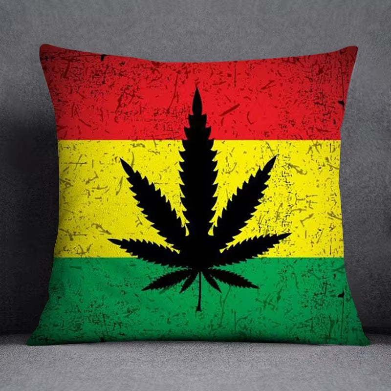 45*45 Cm Bob Weed Asaba ASABA Theme Pillow Set Decoration Green Leaf Throw as Home Box