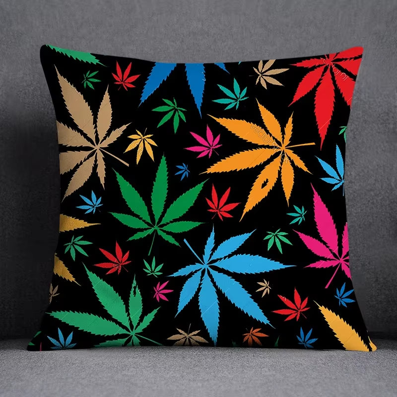 45*45 Cm Bob Weed Asaba ASABA Theme Pillow Set Decoration Green Leaf Throw as Home Box