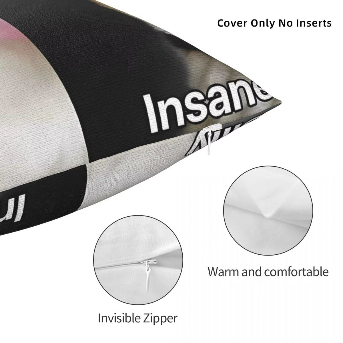 Unleash the Crazy Cat Vibes with Our Hilarious Two-Sided Silly Insane Cat Meme Pillow Cover - Perfect for Any Home Décor!