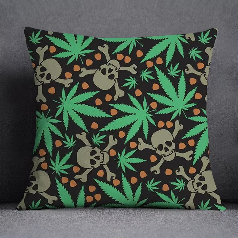 45*45 Cm Bob Weed Asaba ASABA Theme Pillow Set Decoration Green Leaf Throw as Home Box
