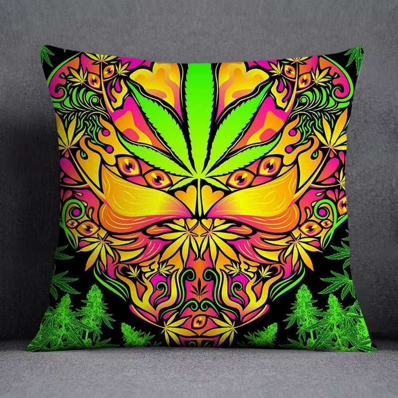 45*45 Cm Bob Weed Asaba ASABA Theme Pillow Set Decoration Green Leaf Throw as Home Box