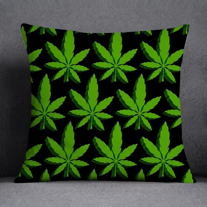 45*45 Cm Bob Weed Asaba ASABA Theme Pillow Set Decoration Green Leaf Throw as Home Box