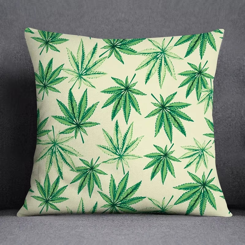 45*45 Cm Bob Weed Asaba ASABA Theme Pillow Set Decoration Green Leaf Throw as Home Box