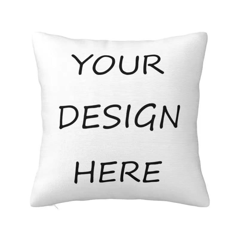 Personalized Photo and Text Print Cushion Cover - Custom DIY Throw Pillow for Sofa and Car