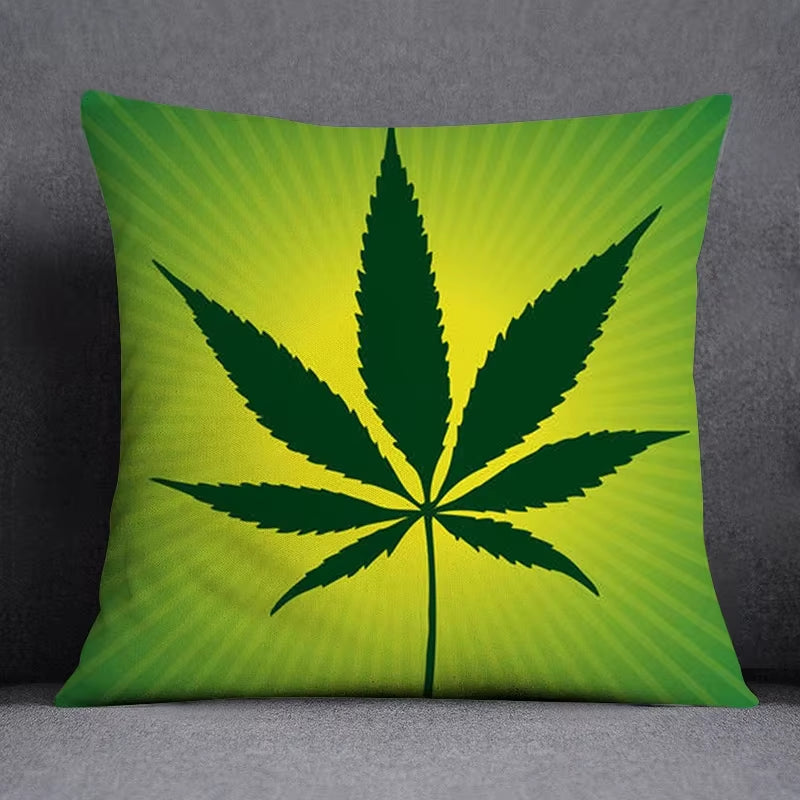 45*45 Cm Bob Weed Asaba ASABA Theme Pillow Set Decoration Green Leaf Throw as Home Box