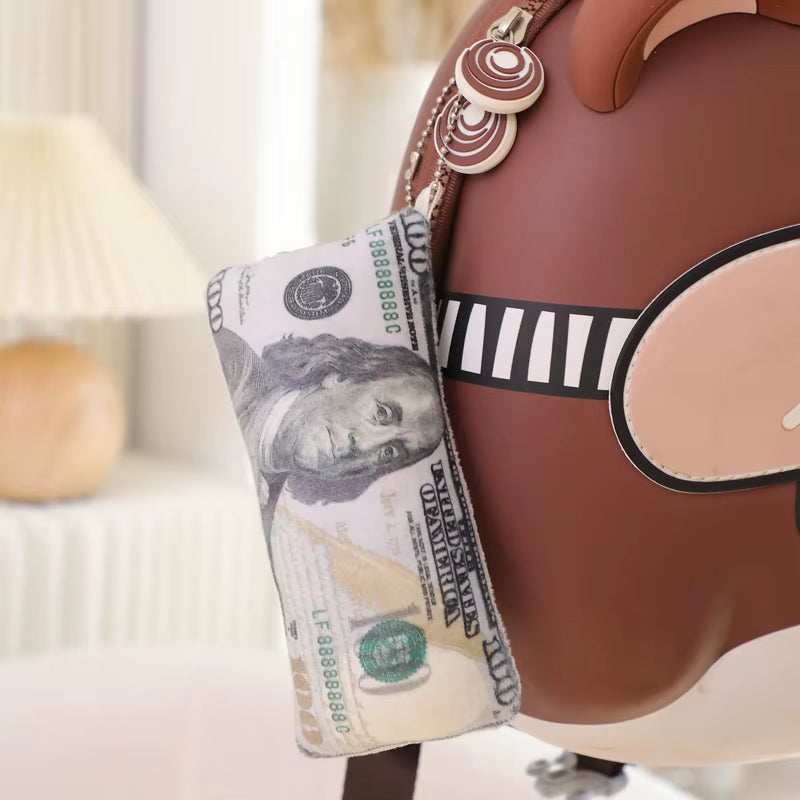 Two Sizes U.S. Dollar Plush Pillow Stuffed Currency Long Cushion Sleeping Bolster Head Support Plushie Present