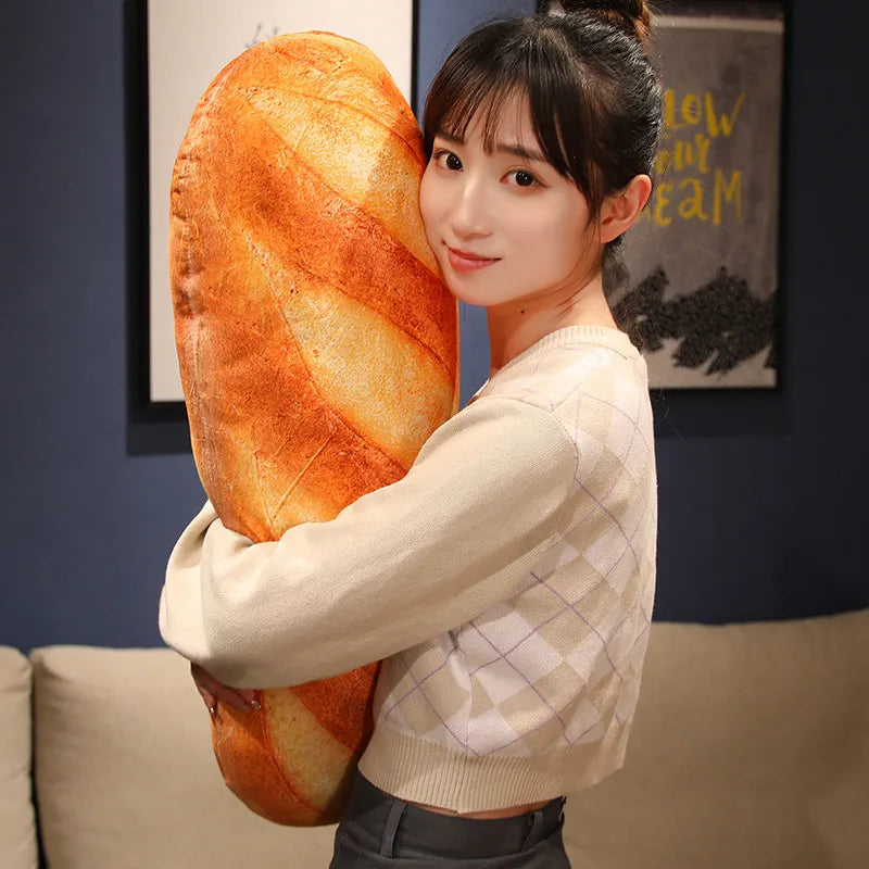 French Bread Plush Pillow: The Softest Baguette Buddy for Snuggles and Naps!