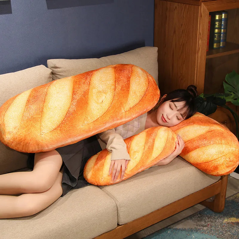 French Bread Plush Pillow: The Softest Baguette Buddy for Snuggles and Naps!