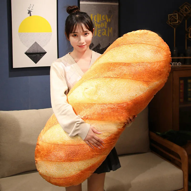 French Bread Plush Pillow: The Softest Baguette Buddy for Snuggles and Naps!