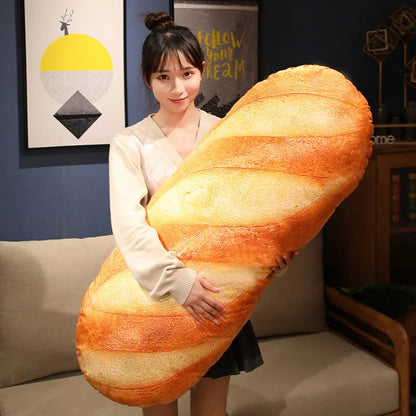 French Bread Plush Pillow: The Softest Baguette Buddy for Snuggles and Naps!